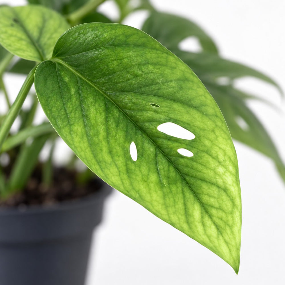 Epipremnum Cebu Blue, Nahaufnahme Blatt