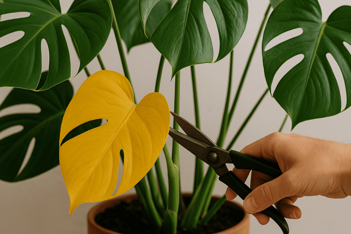 Monstera gelbe Blätter: Ursachen erkennen und richtig abschneiden