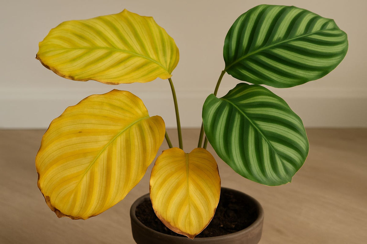 Gelbe Blätter bei deiner Calathea: Was tun?