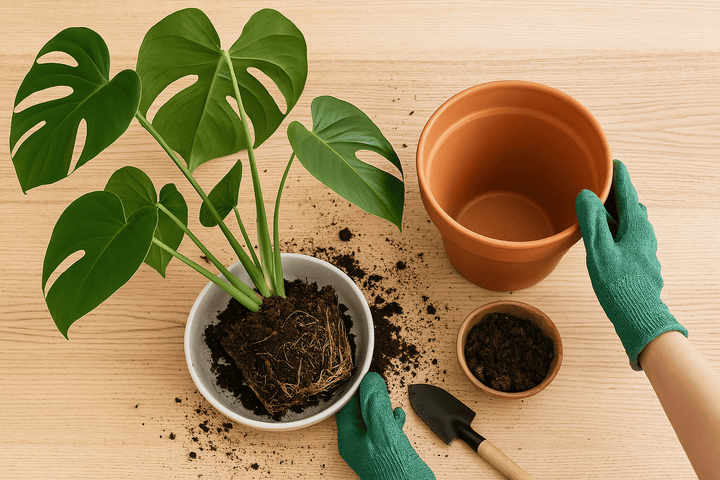 Monstera umtopfen leicht gemacht: Schritt-für-Schritt-Anleitung