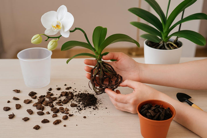 Orchideen erfolgreich umtopfen:So funktioniert es