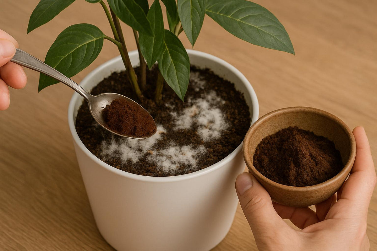 Kaffeesatz als Helfer gegen Schimmel auf Blumenerde