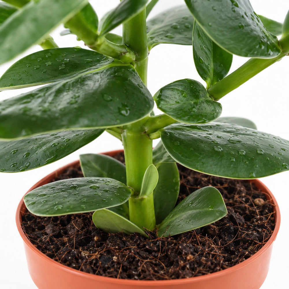 Clusia Rosea Princess (15cm, Ø12cm), Nahaufnahme Wuchs und Triebansatz