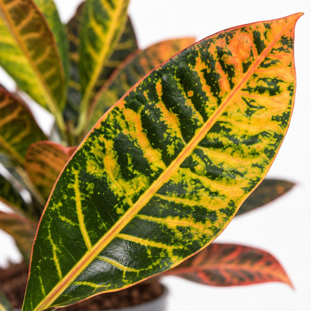 Croton Petra, Nahaufnahme Blatt