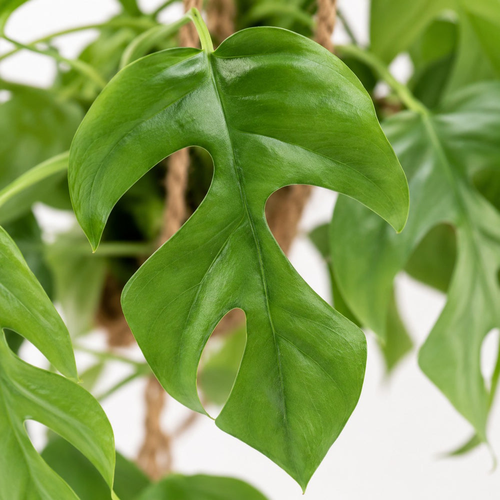 Monstera Minima 2er Vorteilspaket, Nahaufnahme Blatt