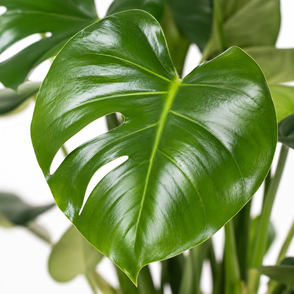 Monstera Deliciosa (55cm, Ø17cm), Nahaufnahme Blatt